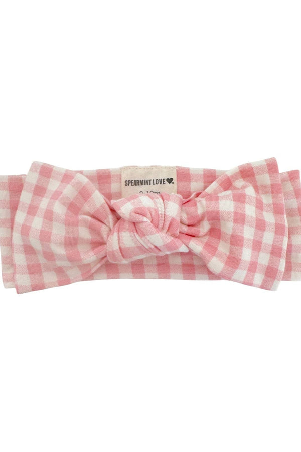 Knot Bow, Pink Gingham
