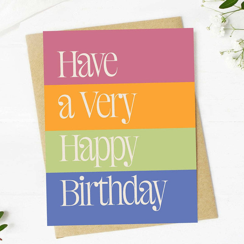 Have A Very Happy Birthday Colorful Card