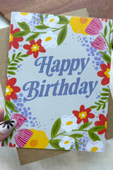 Happy Birthday Flower Card