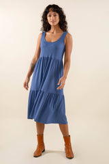 Riley U-neck Tiered Rib Dress