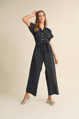 Sadie Statement Button Down Jumpsuit