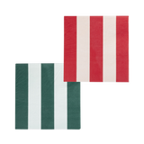 Red and Pink Green and Mint Striped Cocktail Napkin Set