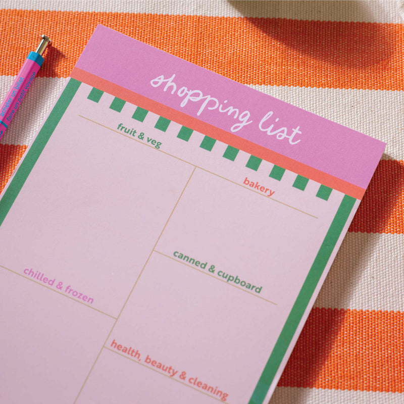 Weekly Shopping List Pad Cabana Stripe