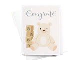 Congrats Teddy Bear Card