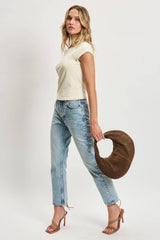 Farrah Suede Leather Hobo Purse