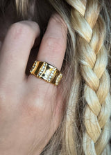 Ruth Crystal Gold Ring