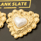 Pearl Heart Earrings
