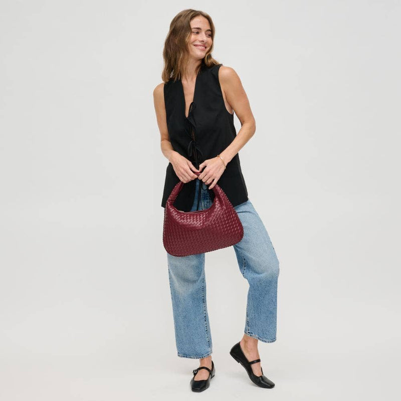 Adela Woven Hobo Purse