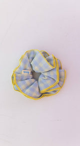 KAXI Blue Plaid Corset Scrunchie