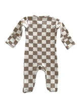 Tiramisu Checkerboard Zip Footie
