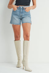 High Rise Side Slit Short