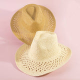 Woven Straw Western Sun Hat