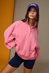 Essential Snap Button Collared Sweater