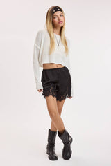 Lace Trim Shorts 2 Colors!