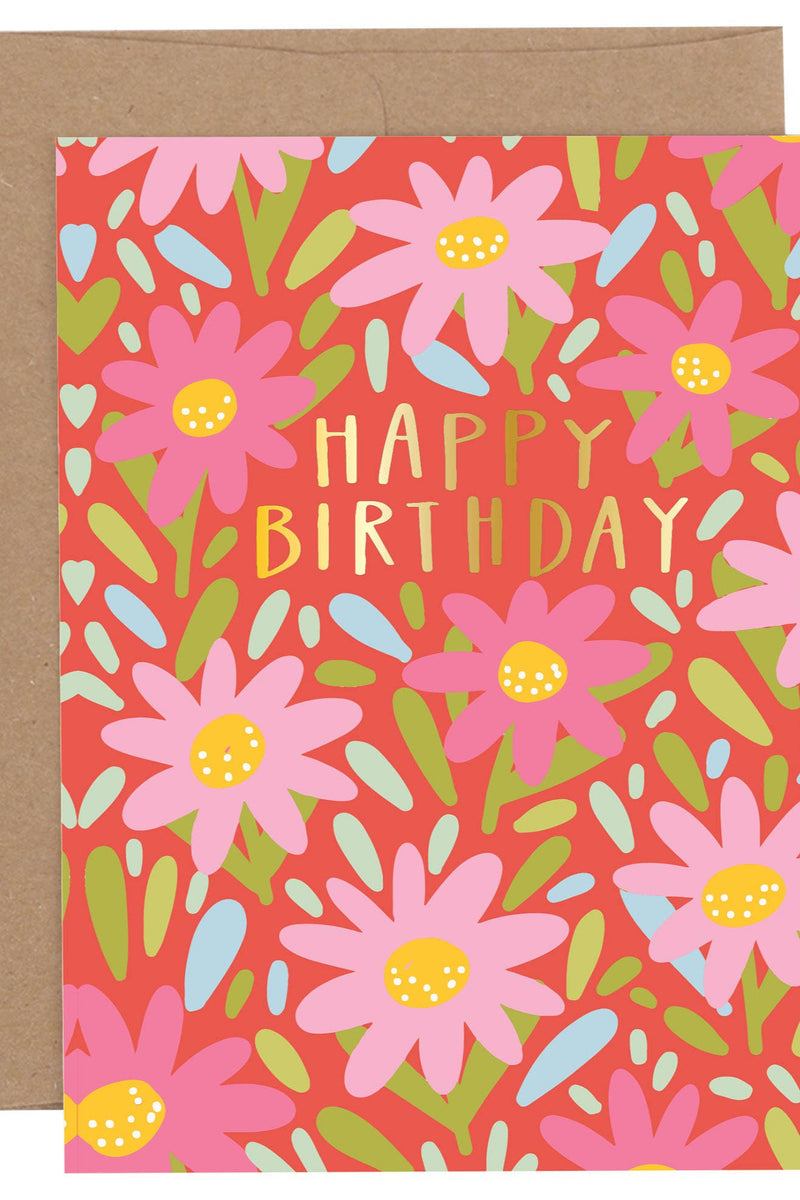 Happy Birthday Florals Greeting Card