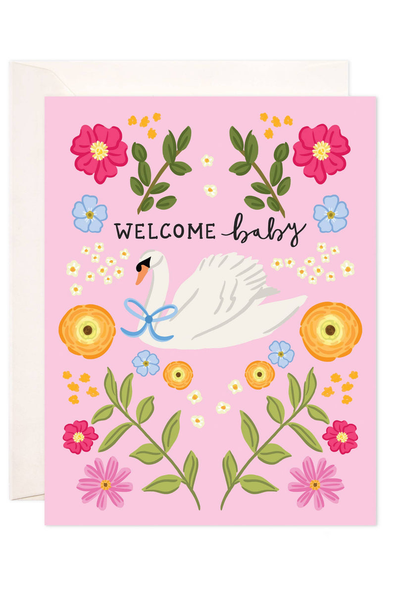 Swan Baby Greeting Card