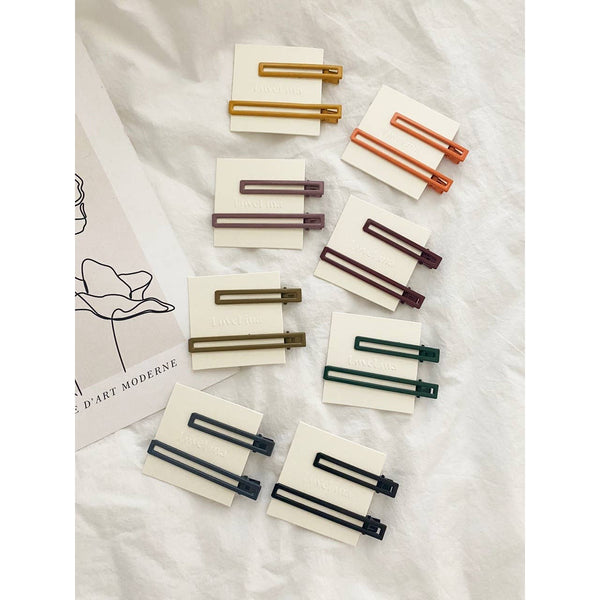 Flat Colorful Hair Claw-Hair Clips