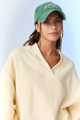 Mila Oversized V-Neck Sweatshirt