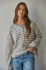 Striped Sweater Cardigan 2 Colors!