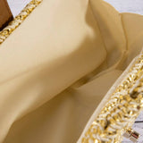 Woven Straw Turn Lock Top Handle Handbag