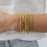 24K Gold Twisted Bangle
