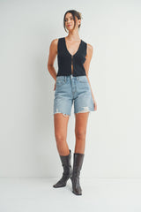Distressed Mom Short