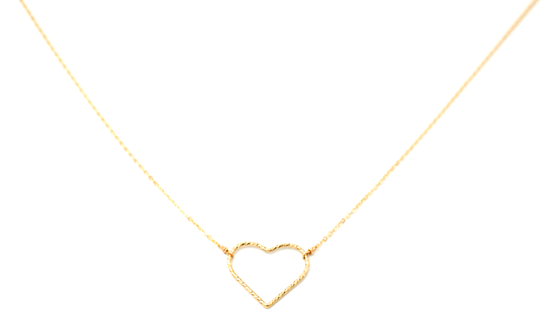 Large Shimmer Heart Necklace