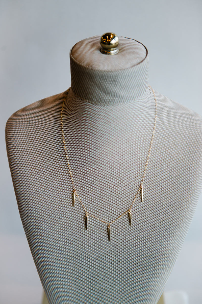 Five Spike Necklace