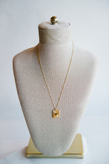 Black Pave Medallion Necklace