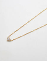 Gold Pave Heart Necklace