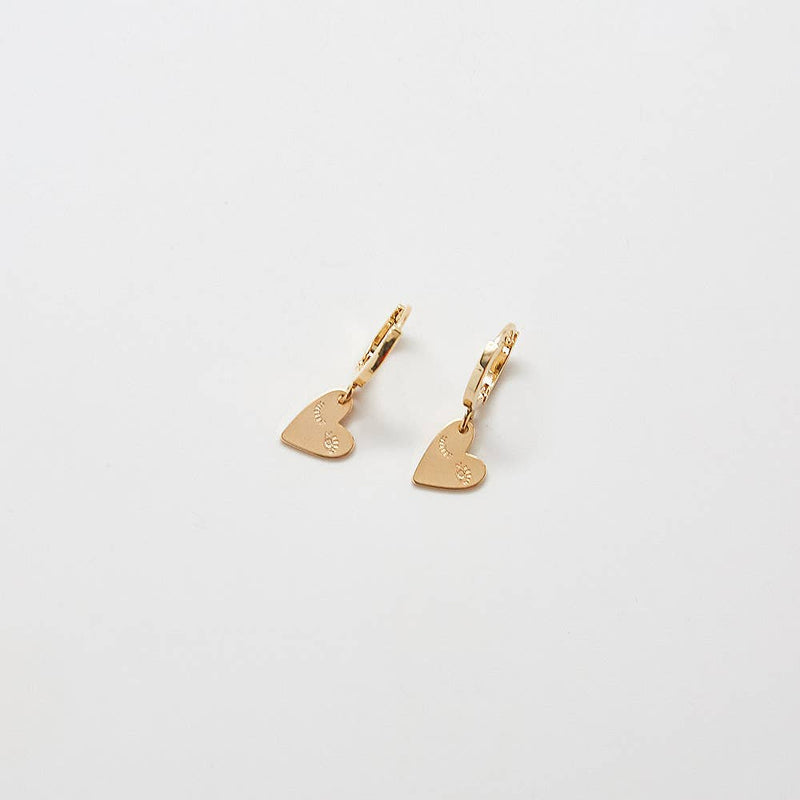 Heart-Eye Huggie Earrings