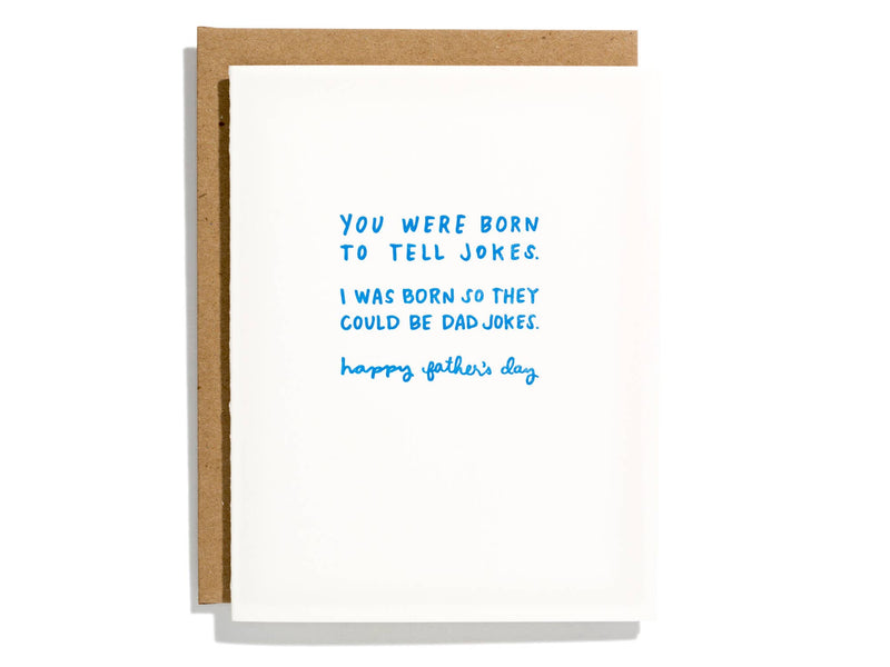 Dad Jokes - Letterpress Greeting Card