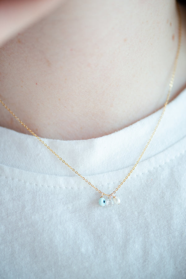 Shell Eye Charms Necklace