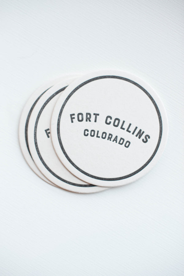 Fort Collins Paper Coasters