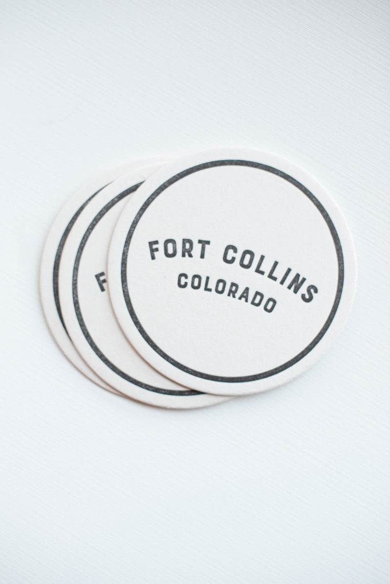 Fort Collins Paper Coasters