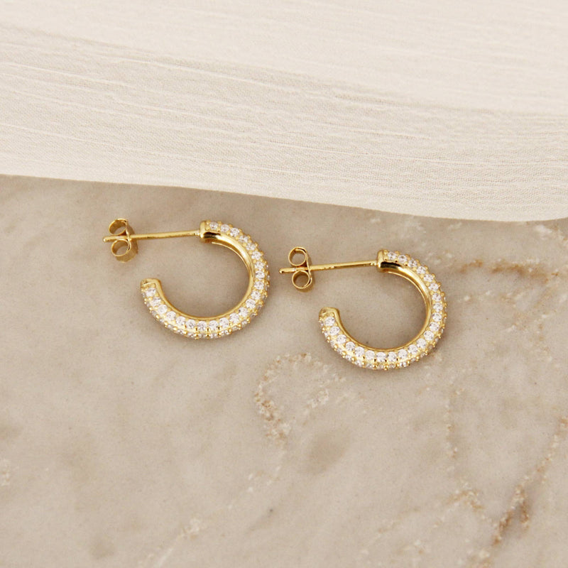 Lucia Semi Hoops: Gold