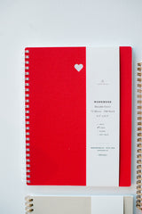 Heart Workbook in Strawberry Red