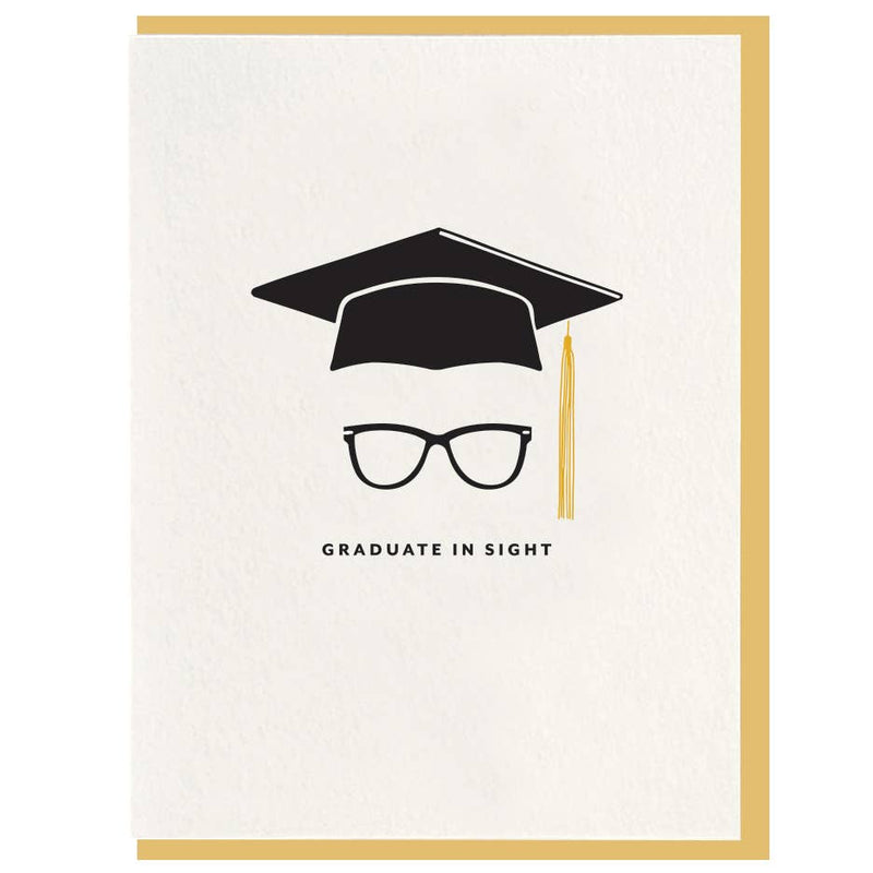 Grad In Sight - Letterpress Graduation Card