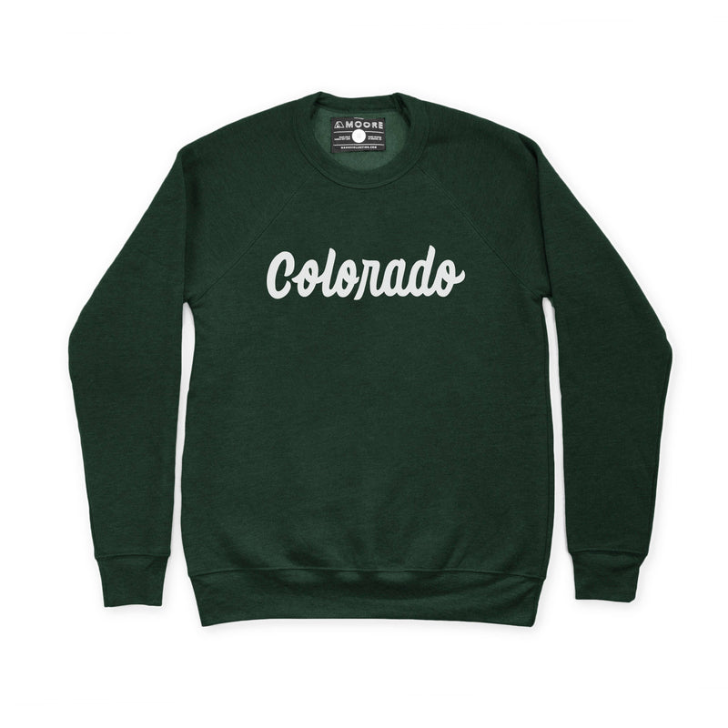 Colorado Script Crewneck Sweatshirt-Forest