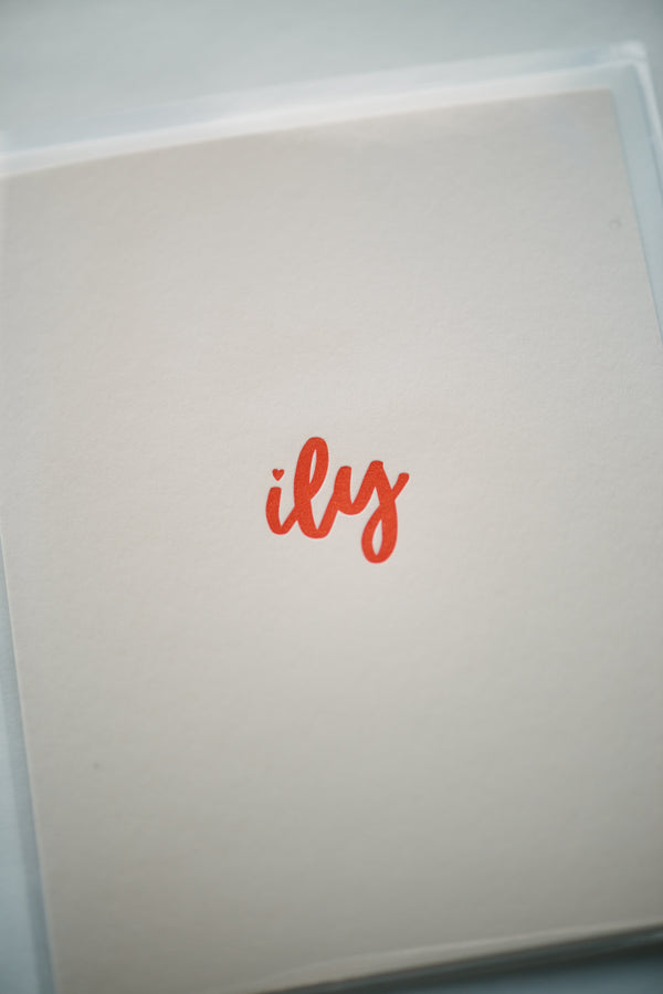 ILY Letterpress Card